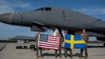 مقاتلتان اميركيتان في السويد لأول مرّة من أجل تدريبات عسكرية