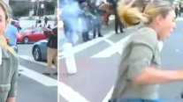 مراسلة أسترالية تتعرض لإطلاق نار أثناء البث في احتجاجات لوس أنجلوس (فيديو)