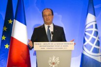 هولاند يلقي كلمة امام الكنيست خلال زيارته لاسرائيل