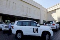 مفتشو الأسلحة الكيميائية يغادرون فندقهم في دمشق مع نهاية مهمتهم