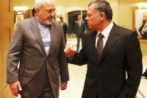 عبدالله الثاني يحادث ظريف