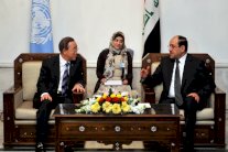 بان وظريف في بغداد لبحث جنيف 2 والحرب ضد داعش