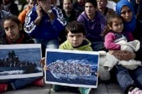 تظاهرة للاجئين سوريين