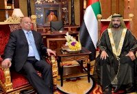 محمد بن راشد يبحث مع الرئيس اليمني نتائج قمة الكويت