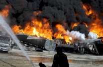 مقاتلو طالبان يدمرون عشرات الشاحنات الصهاريخ بالقرب من كابول