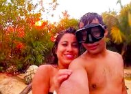 صاعقة كادت تودي بحياة ثنائي خلال التقاطهما