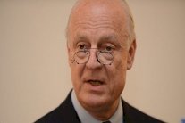  وصول الموفد الدولي دي ميستورا في اول زيارة له الى دمشق منذ تعيينه