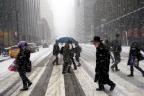 الثلوج أقل من المتوقع في نيويورك