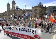 تظاهرة باسبانيا للمطالبة بالافراج عن انفصاليي الباسك