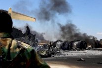  غارة على محيط المدرج الرئيسي لمطار معيتيقة في طرابلس