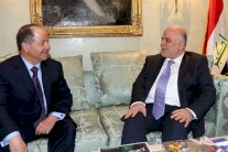 العبادي يبحث مع بارزاني خطط تحرير الموصل