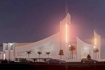 مسجد على شكل طائرة حربية تكريما لمعاذ الكساسبة