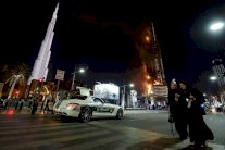 ناج من حريق دبي تعلق بحبل في الطبقة ال48