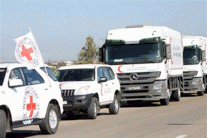 إنطلاق قوافل المساعدات إلى ثلاث بلدات سورية محاصرة