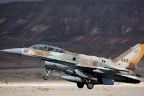 تحطم طائرة حربية اسرائيلية من طراز اف 16