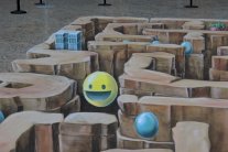 لوحات ثلاثية الأبعاد في الشوارع ولعبة الخدع البصرية