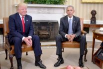 الرئيس ترامب يلتقي أوباما في البيت الابيض