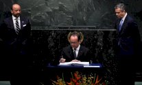 قادة دوليون يوقعون اتفاق المناخ في الامم المتحدة