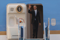 وصول أوباما إلى السعودية