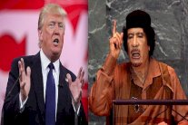 رحلة القذارة والطين... القذافي يعود بثوب ترامب