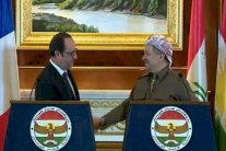 هولاند في جبهة القتال ضد داعش في الموصل