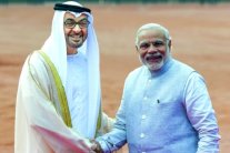 5 كيلومترات من النخيل في استقبال محمد بن زايد بالهند