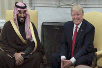 ترامب التقى محمد بن سلمان على مأدبة غداء