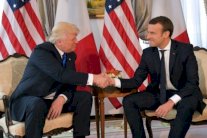أول لقاء بين ترمب وماكرون