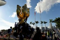 اعتصام احتجاجي في هونغ كونغ قبل وصول الرئيس الصيني