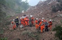 العثور على خمس جثث في الانهيار الأرضي في الصين