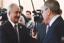 لافروف يحادث المشير حفتر