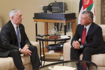 العاهل الأردني يحادث وزير الدفاع الأميركي