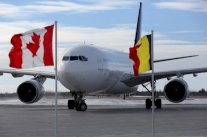 علم ألماني في استقبال العاهل البلجيكي في كندا