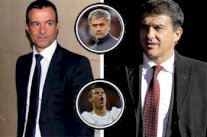 لابورتا يجتمع مع البرتغالي منديز وكيل أعمال رونالدو و مورينيو