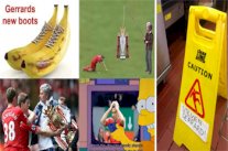 مواقع التواصل الاجتماعي تشن حملة ساخرة على جيرارد بسبب سقوطه