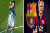 الكرواتي راكيتيتش يهنئ زميله ميسي بهدفه القاتل في إيران