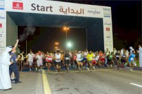 حمدان بن محمد يشهد سباق الجري في دورة ند الشبا الرياضية