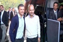 لويس إنريكي وغوارديولا يلتقيان في مقر الاتحاد الأوروبي