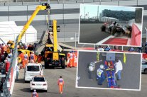 ساينز يتعرض لحادث قوي وينقل إلى المستشفى 