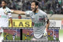 حارس مغربي ينقذ مرماه من هدف مستخدما حركة 