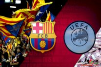 هدنة مؤقتة بين برشلونة ويويفا في قضية أعلام كاتالونيا