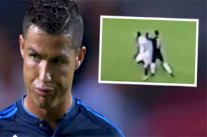 رونالدو يعتدي بالضرب على لاعب إشبيلية ويفلت من العقاب