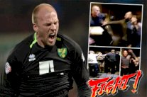 حارس نوريتش سيتي يعتدي على رجل خارج ملهى ليلي !