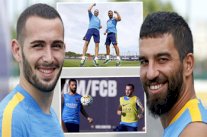 تواجد توران وفيدال في تدريبات برشلونة يثير جدلاً واسعاً