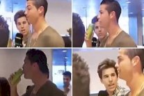 رونالدو يهدي صحفياً مشروباً غازياً ليكف عن طرح أسئلته