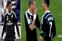 فيديو يظهر معاتبة بيبي لرونالدو على احتفاله بالهاتريك