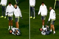 تدخل عنيف من بيبي على رونالدو في تدريبات ريال مدريد