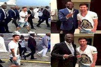 ميسي يشارك في وضع حجر الأساس لاحد ملاعب الغابون