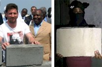 سرقة حجر أساس تدشين ميسي لملعب في الغابون