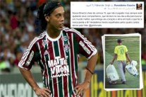 رونالدينيو يعبر عن تعاطفه مع فقراء البرازيل 